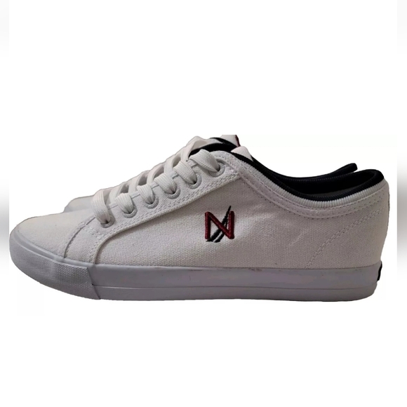 Nautica Unisex Shoes Trade Mark 1983 Hull 2 White Oxford Canvas US Size 7.5 - Picture 9 of 10